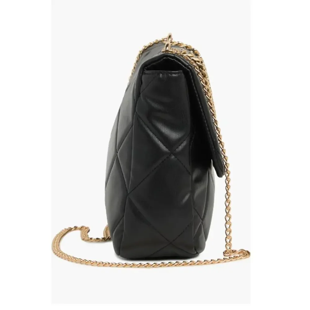 Badgley Mischka black diamond quilted crossbody bag